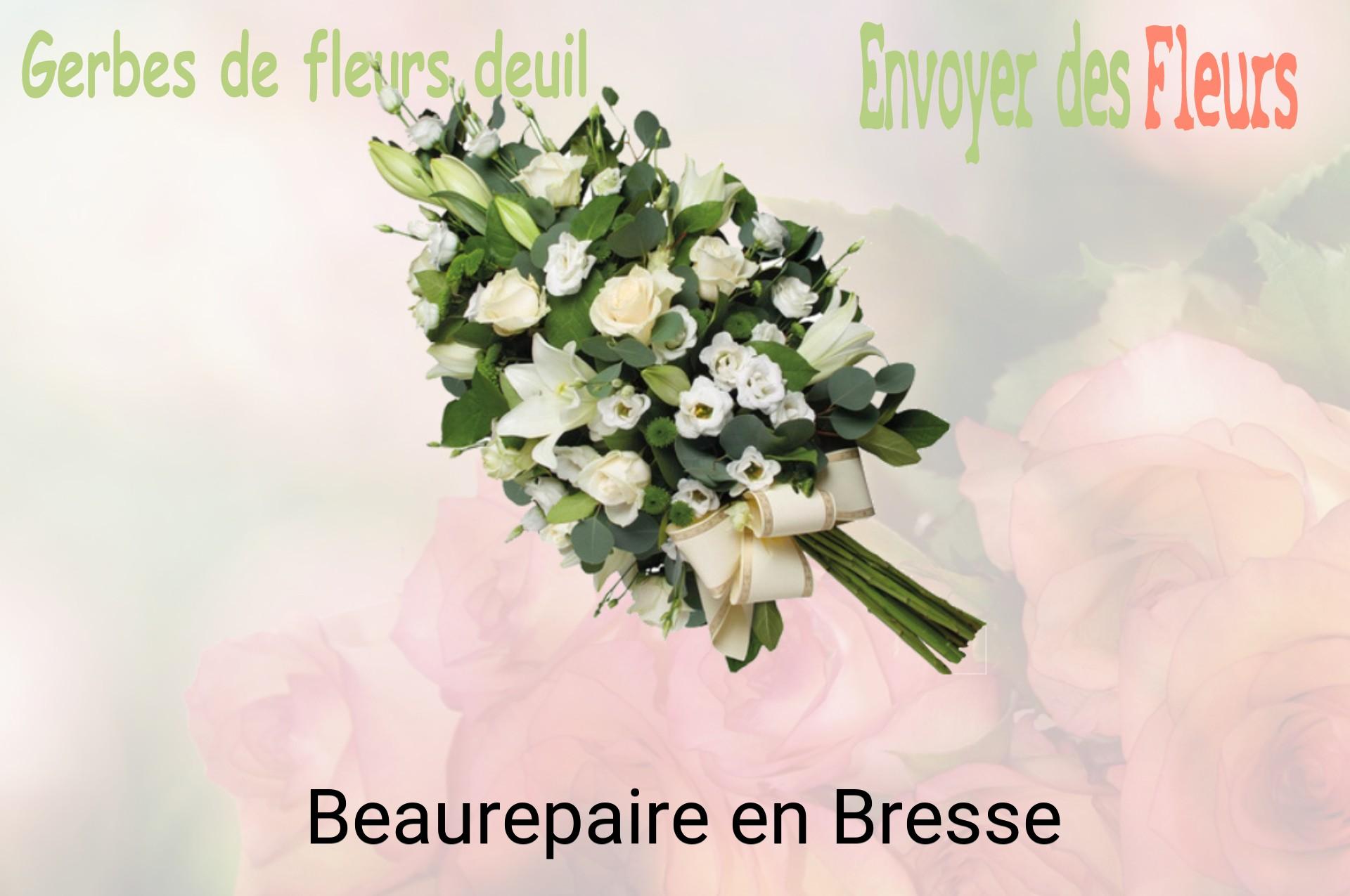 Gerbe de fleurs de deuil livrée à Beaurepaire-en-Bresse